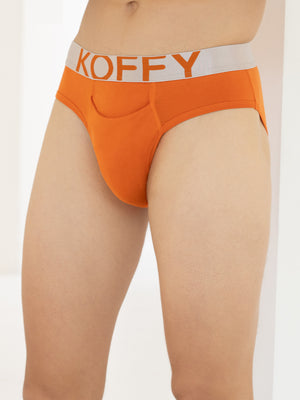 Flexisoft Burnt Orange Solid Brief