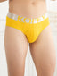 Flexisoft Yellow Cotton Lycra Solid Brief