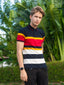 Smart Stripe Black Polo Shirts