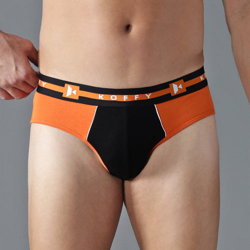 Cotton Modal Burnt Orange Brief