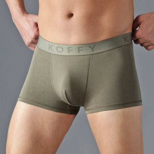 Cotton Lycra Khaki Mini Trunk