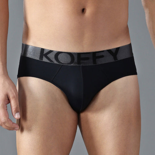 Tactel Microfiber Black Solid Brief